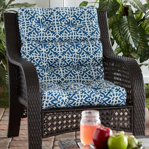 Vista 99 de Greendale Home Fashions Aloha - Cojín para silla de respaldo alto para exteriores de 44 x 22 pulgadas