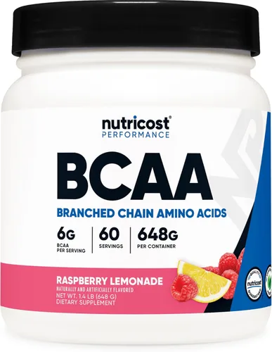 Vista 9 de Polvo Nutricost BCAA (Uva, 120 porciones) - Sin gluten, sin OMG, vegetariano, proporción óptima 2:1:1