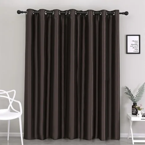 Vista 11 de GYROHOME Cortinas opacas de seda sintética con forro negro, cortinas sólidas para tratamiento de ventanas para dormitorio, sala de estar