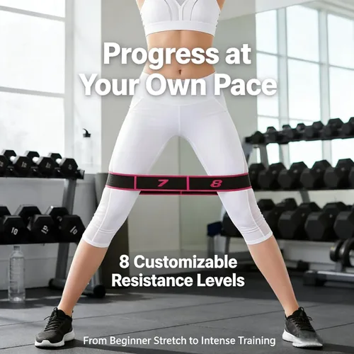 Vista 3 de Resistance Bands with Handles Adjustable Fitness Bands for Full Body Workout, Strength Training, Stretching & Yoga Home Exercise Equipment for