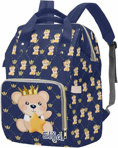 Vista 38 de M YESCUSTOM Bolsa de pañales personalizada con nombre para mamá, mujer, esposa, mochila personalizada, 0620-01, Mochilas Daypack