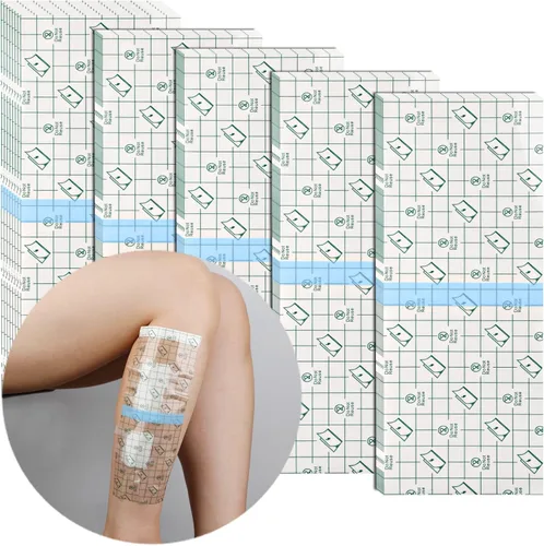 Vista 7 de 50 vendajes de película adhesiva transparente a prueba de ducha, protectores de vendajes transparentes para ducha, tatuajes, quemaduras abdominales