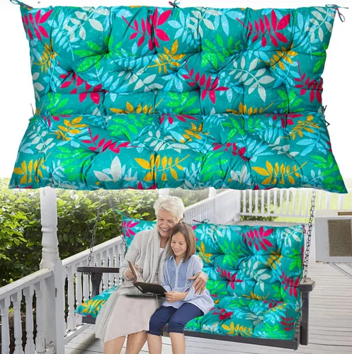 Vista 13 de Cojines de repuesto para columpio con respaldo, cojín de asiento para exteriores, cojines de banco de patio para muebles de exterior de 2 o 3