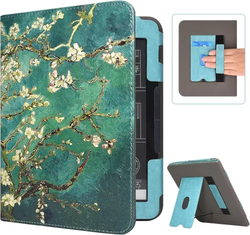 Vista 8 de Caweet Funda para Nook GlowLight 4 Plus de 7.8 pulgadas versión 2023, funda protectora plegable de piel sintética de alta calidad con ranura