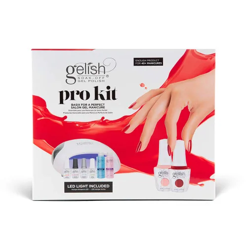 Vista 3 de Gelish Pro Kit with Pro LED Light - Complete Manicure Set, UV/LED Nail Lamp, Gel Polishes, Essentials, Remover for Professional DIY Gel Nails At