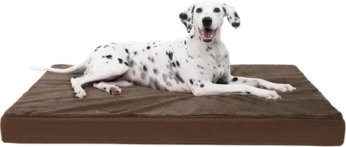 Vista 18 de KSIIA - Cama ortopédica para jaula de perro, impermeable, para perros pequeños, de felpa, lavable, con espuma tipo caja de huevo y funda Negro