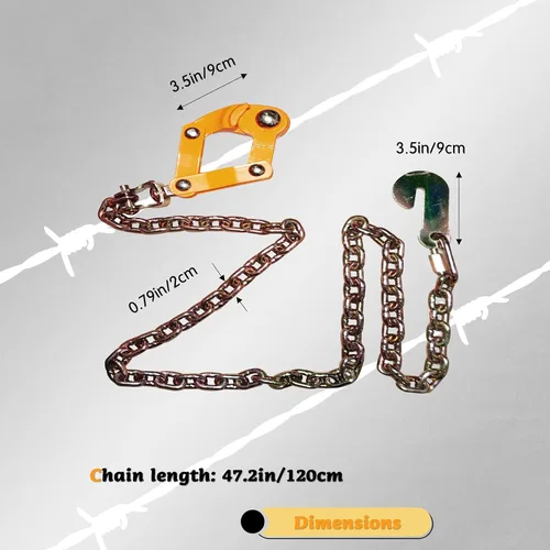 Vista 3 de Chain Fence Strainer,Barbed Wire Stretcher Tool,Woven/Plain/Barbed Wire Tensioner,Chain Link Puller,Heavy Duty Energiser Repair Tool