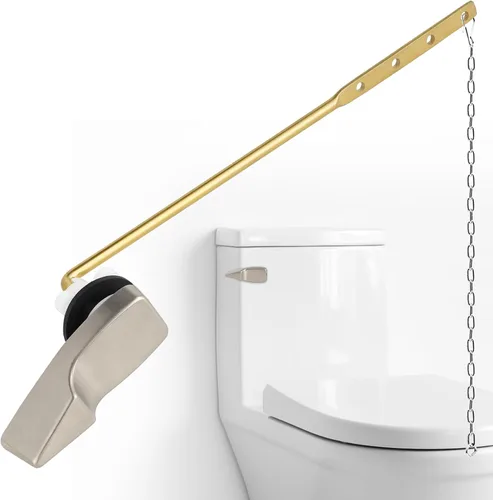 iFealClear Manija Universal de Inodoro de Metal de Repuesto, Palanca de Descarga de Inodoro de Montaje Frontal Compatible con Inodoros American