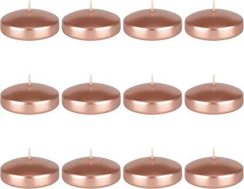 Vista 13 de Mega Candles 4 velas flotantes negras sin perfume, vela de cera vertida a mano de 3 pulgadas de diámetro, decoración del hogar, recepciones de boda