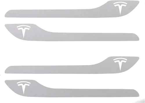 Vista 26 de IPG Kit de 4 calcomanías para manija de puerta de Tesla Model 3/Model Y (juego de 4) con logotipo de Tesla (fibra de carbono negra)