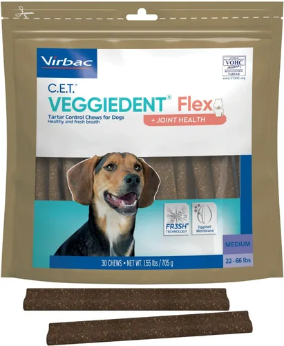 Vista 9 de Virbac C.E.T. VEGGIEDENT Flex - Masticables de Control de Sarro para Perros - Extra Pequeño