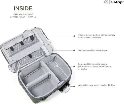 Vista 3 de f-stop Funda para drones pequeña acolchada resistente a la intemperie para drones compactos DJI Air, Mavic, Mini, Autel EVO