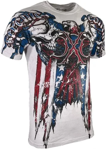 Vista 4 de Xtreme Couture by Affliction - Camiseta para hombre, diseño patriota, color blanco