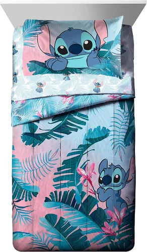 Vista 2 de Jay Franco - Juego de ropa de cama Rosa - Lilo & Stitch