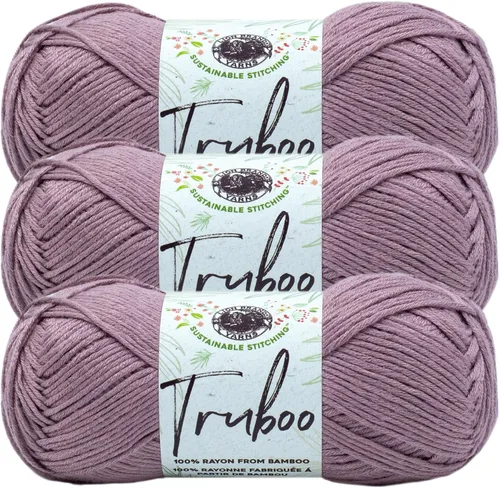 Vista 55 de Lion Brand Yarn Truboo Yarn, Azul (1 madeja)