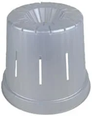 Vista 3 de Macetas de orquídea transparente ranuradas de 3 pulgadas, paquete de 6 (1, perla blanca)