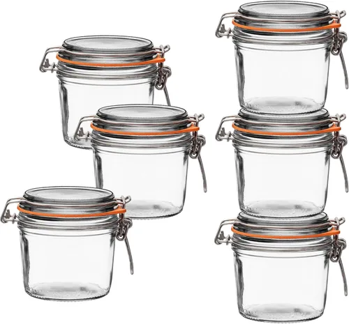 Vista 16 de Le Parfait Super Terrine Jar 4oz (125ml) (Packo de 4) Tarro de vidrio francés, sello de goma hermético y tapa de vidrio Tarros de vidrio