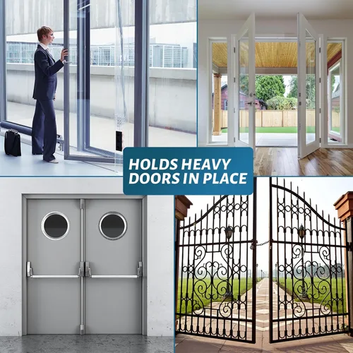 Vista 6 de Actvty Tope de puerta resistente, con resorte de 3 pulgadas de alto, cuña para parte inferior de puertas, tope de puerta de acero inoxidable más