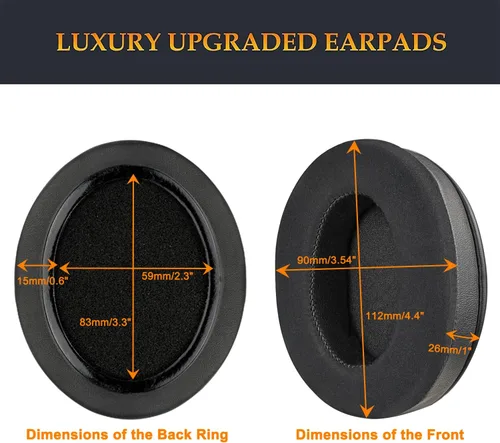 Vista 4 de SOULWIT Almohadillas de gel refrescante para Audio-Technica ATH M50X/M40X, HyperX Cloud/Alpha, SteelSeries Arctis, almohadillas para los oídos