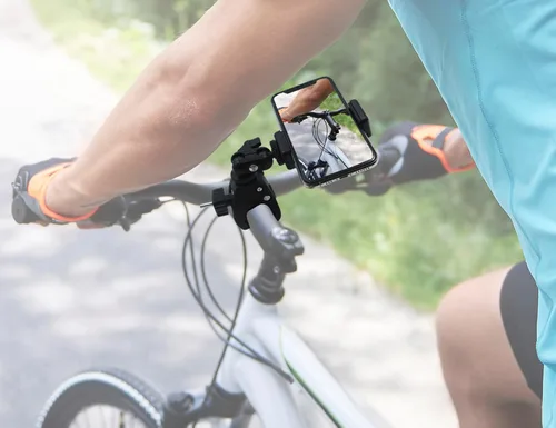 Vista 6 de Phone Holder with Clamp for Golf Cart, Push Cart, Universal Phone Mount Holder for Bike, Mic Stand