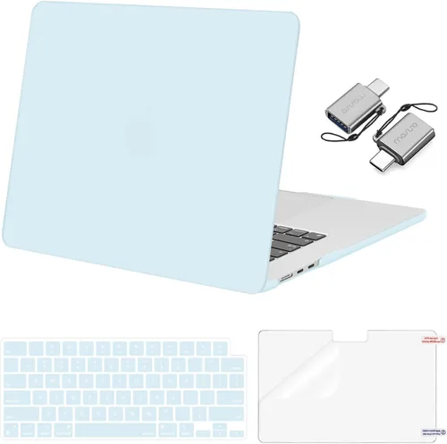 Vista 13 de MOSISO Compatible con MacBook Air de 15 pulgadas M5 2026 M4 2025 M3 M2 2024 2023 A3448 A3241 A3114 A2941, carcasa dura, cubierta de teclado