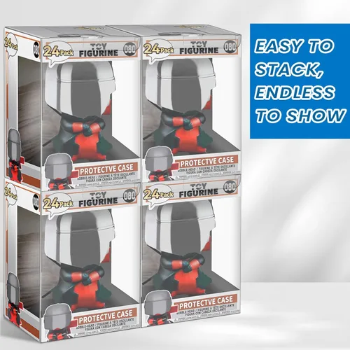 Vista 6 de Funko - Paquete de 6 protectores compatibles con figuras de vinilo coleccionables de 4 pulgadas, protectores transparentes, caja de exhibición