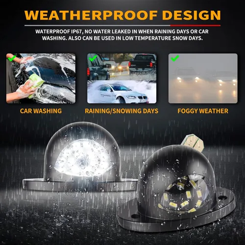 Vista 6 de Gempro Luces LED para Placa de Matrícula Trasera del Parachoques con Arnés de Cableado con Conector Pigtail para Camioneta Pickup Dodge Ram