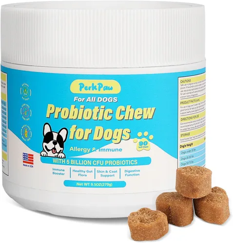 Probióticos para perros, probióticos para perros para diarrea y apoyo intestinal, las enzimas digestivas promueven la salud intestinal, la salud