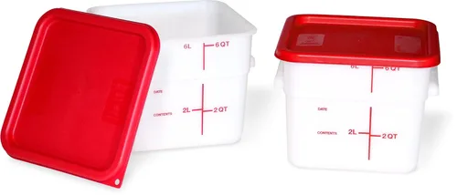 Vista 8 de Carlisle FoodService Products Squares - Tapa cuadrada para contenedor de almacenamiento de alimentos con diseño apilable para catering, bufés