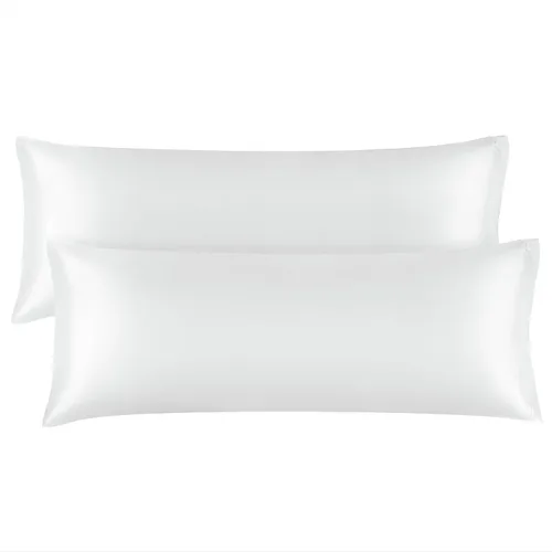 Vista 106 de BEDELITE Funda de almohada de satén para cabello y piel, súper suave y refrescante similar a las fundas de almohada de seda, paquete de 2 con cierre