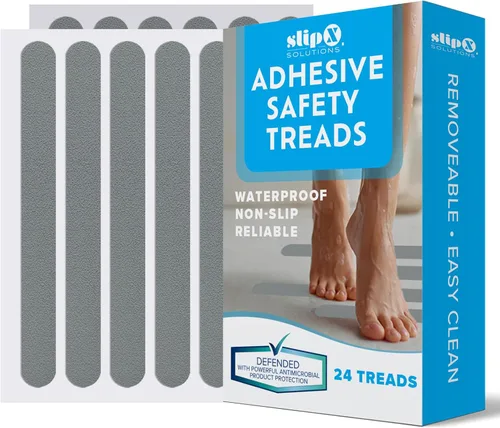 Vista 9 de SlipX Solutions Peldaños de seguridad antideslizantes adhesivos, calcomanías de ducha antideslizantes, agarre confiable para bañeras, duchas