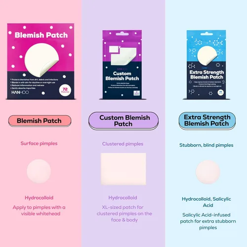 Vista 9 de Hanhoo Parches de manchas hidrocoloides, 288 unidades – Tratamiento invisible de manchas de espinillas para el acné. Absorbe líquidos y protege