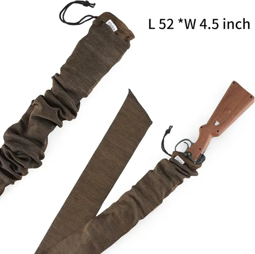 Vista 2 de Flyfan 4Pcs Gun Socks for Rifles and Shotguns, Silicone Treated Knit 52 x 4.5 In Gun Sock Elastic Design for Gun Storage Hunting and Shooting