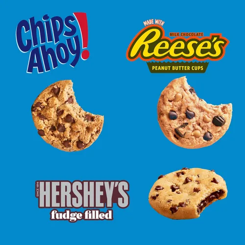 Vista 5 de CHIPS AHOY! Paquete variado de galletas, chispas de chocolate original, chispas de chocolate masticables con tazas de mantequilla de maní Reese's