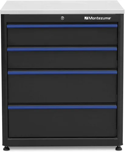 Vista 4 de Montezuma Estación de trabajo modular de acero de 2 piezas y juego de organización de herramientas