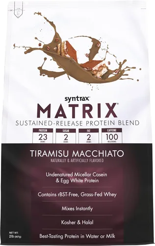 Vista 7 de Syntrax Nutrition Matrix - Mezcla de proteína de liberación sostenida, galletas y crema 2 libras. Verdaderos trozos de galleta