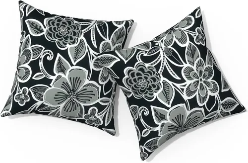 Vista 12 de Almohadas de exterior para muebles de patio de 16 x 16 pulgadas, almohadas cuadradas para exteriores con rellenos, almohadas decorativas de patio