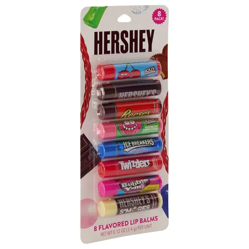Vista 2 de Taste Beauty for Hershey's - Bálsamos labiales con sabor a chocolate y caramelo, paquete de 8 caramelos favoritos