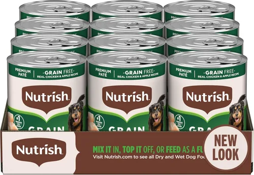 Vista 23 de Nutrish Gentle Digestion and Whole Health Blend Premium Paté - Alimento húmedo para perros, lata de 13 onzas, paquete de 12, el embalaje puede