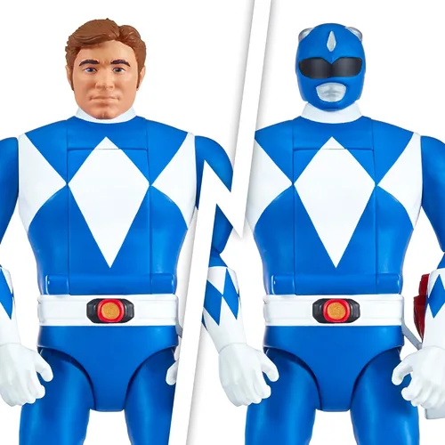 Vista 3 de Mighty Morphin Power Rangers: Re-Ignition - Figura de acción Auto-Morphin Blue Ranger por Playmates Toys