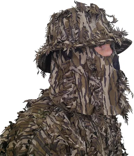 Vista 12 de QuikCamo Realtree & Mossy Oak 3D Leafy Camo - Sombrero de cubo para hombres, ciervos, patos y pavos (totalmente ajustable OSFM)