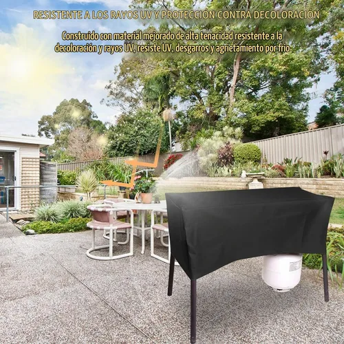 Vista 4 de Cubierta resistente para estufa de patio, cubierta de parrilla de 2 quemadores para exteriores para estufa Camp Chef de 2 quemadores EX60P, EX60LW