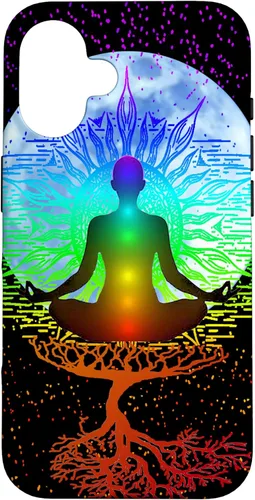 Vista 32 de Chakra Meditation Moon Tree of Life Case for iPhone 17