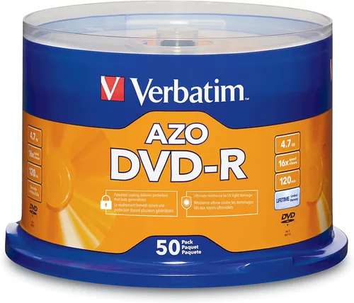Vista 7 de Verbatim DVD-R Discos en Blanco AZO Dye 4.7GB 16X Disco Grabable - Paquete de 10 Envase Plateado