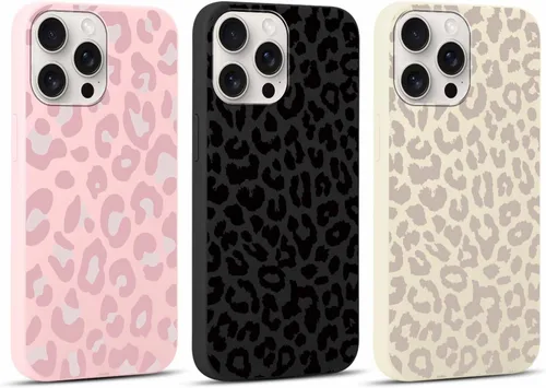 Vista 83 de Paquete de 3 Lindas Fundas con Estampado de Guepardo para iPhone 7/8/SE 2020/SE 2022 de 4.7", Fundas de Diseño Estético de Leopardo de Silicona