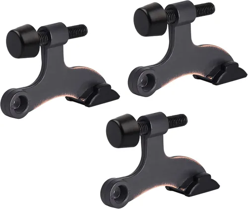 Vista 26 de HOMOTEK Paquete de 3 Topes de Puerta de Latón Antiguo con Pasador de Bisagra, Tope de Puerta Ajustable de Lujo Resistente de 2-1/2"x1-3/4