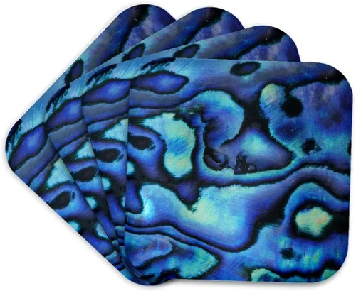 Vista 10 de 3dRose CST_73908_3 Patrón de concha de Paua 'abulón', Nueva Zelanda-AU02 DWA4678-David - Posavasos para azulejos de cerámica, juego de 4