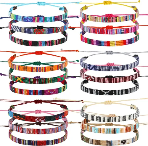 Vista 10 de Yinkin 18 Pcs Boho Surfer Ankle Bracelets for Women Men