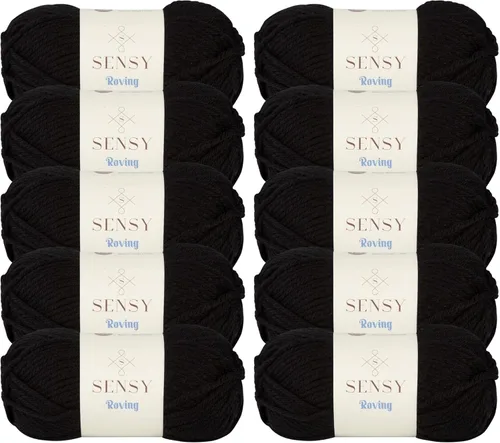 Vista 99 de Sensy Roving - Ovillo de lana multicolor, 3.5 onzas, 132 yardas, calibre 5, voluminoso (otoño)