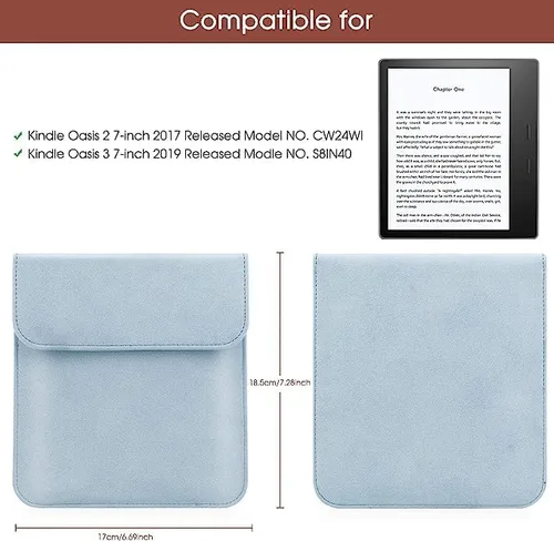 Vista 2 de Funda universal para lector de libros electrónicos de 7 pulgadas, compatible con Oasis 2019 y 2017 Kobo Libra 2 E-Reader y Pocketbook Era, funda